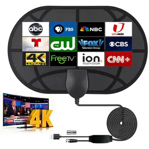 TV Antenna Indoor,HD Digital Antenna Smart TV，Extended Range 50miles，Long Range Reception Digital TV Antenna for Local Channels Supports 4K 1080p