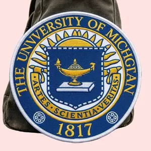 Michigan University Spirit Patch – College Team Logo Iron-On Accessory