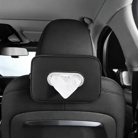 Car Tissue Box Holder, Universal Auto Napkin Organizer for Sun Visor, Seat Headrest, Back Seat & Car Interior, Convenient Paper Towel Storage Dispenser