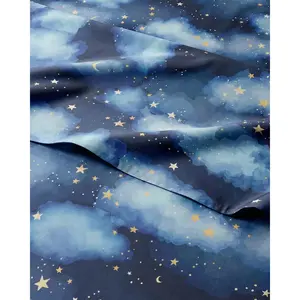 Kids Starry Sky Twin 3 Piece Sheet Set - For Boys Girls Teens Toddler - Easy Fit with Deep Pockets - Soft Cooling & Breathable Cute Cozy Fade & Wrinkle Free Machine Washable