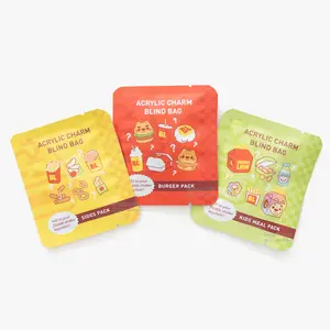 Burger Lion Fillable Keychain Charms Blind Booster Packs