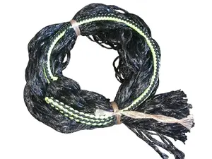 Adult Saddle Bronc Rein Extra Soft Black & Lime Green Cord on Black Poly 6' Tack Paracord Neck Bronc Reins