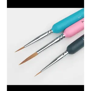 3pc Fine Tip Paint Brush Set - Pink (MFA)