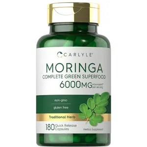 NEW 2026!!! Carlyle Moringa Oleifera | 180 Capsules | Non-GMO and Gluten Free Supplement | Complete Green Superfood | From Moringa Leaf Powder