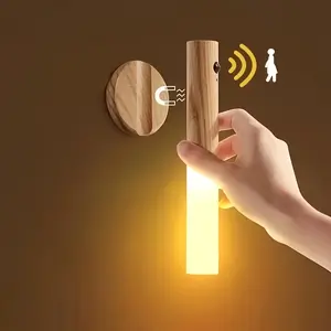 2PCs Smart Sports Sensor Night Light-Led Rechargeable Electromagnetic Wall Lamp, USB Charging, Easy to Install, Suitable for Corridor, Bedroom, Stairs, Bathroom-ABS Material, Non-Color Change, Suitable for Valentine's Day, Easter, Women's Day, Flash Light