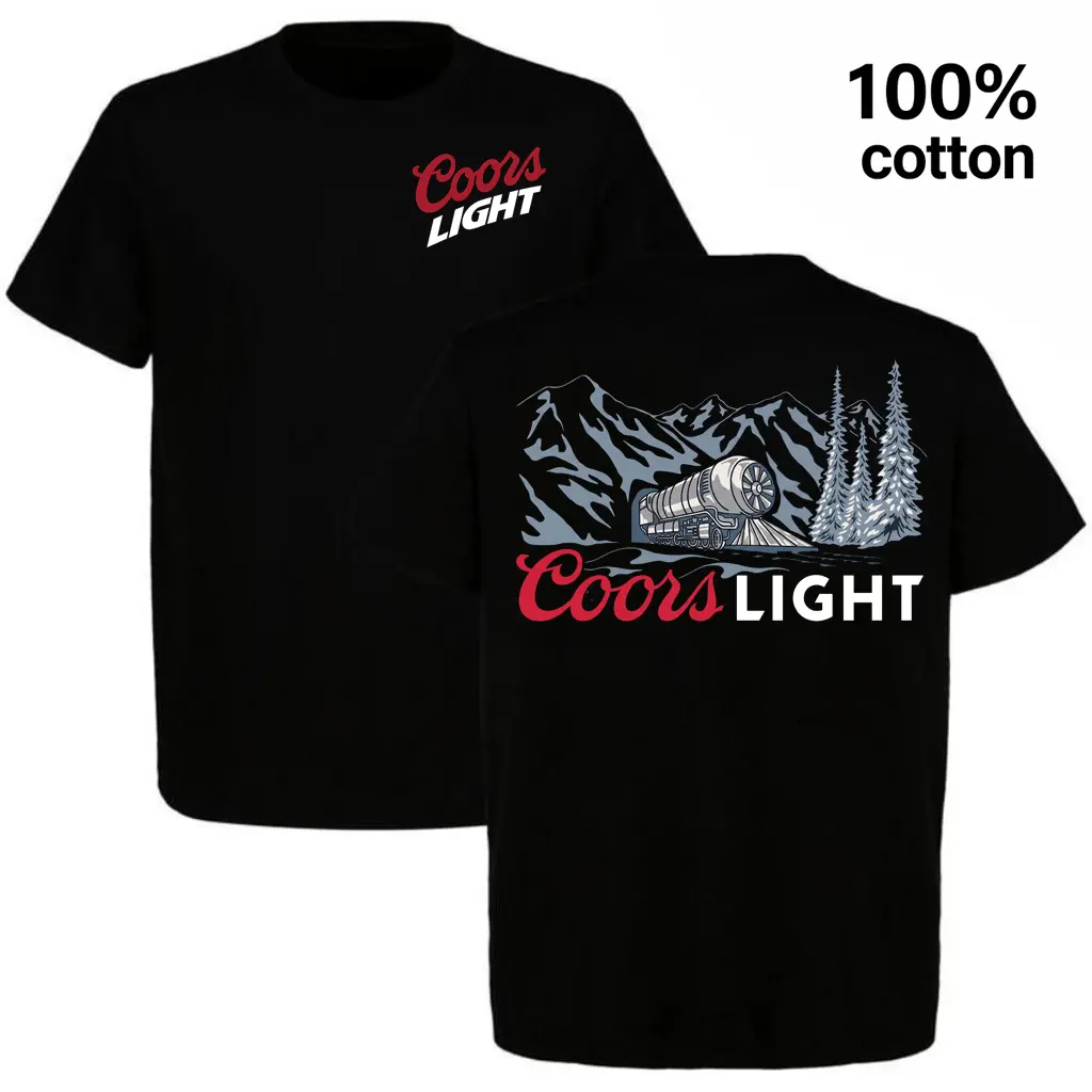 Classic Coors Light "Silver Bullet" Mountain Graphic Tee
