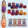 Girls' Football-Themed 2-Piece Summer Set - Top, Skirt & Shorts, Sporty Style Clothes, Casual, Comfortable and Soft, True Size, Eco-Friendly Kids' Outfit