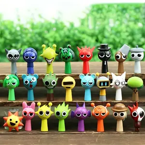 [24pcs Sprunki Action Figures] 24pcs Sprunki Action Figures Set | Unique Whimsical Art Style Figurines, Music Game Collectible Dolls, Perfect For Car & Desktop Decor, Holiday Gifts For Adults & Kids, Christmas & Birthday Gifts