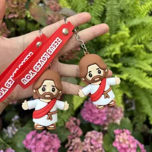 Jesus Design Keychain, Creative Jesus Keychain, Party Gift for Men & Women, Religious Gift, Birthday Gift, Halloween Gift, Easter Gift