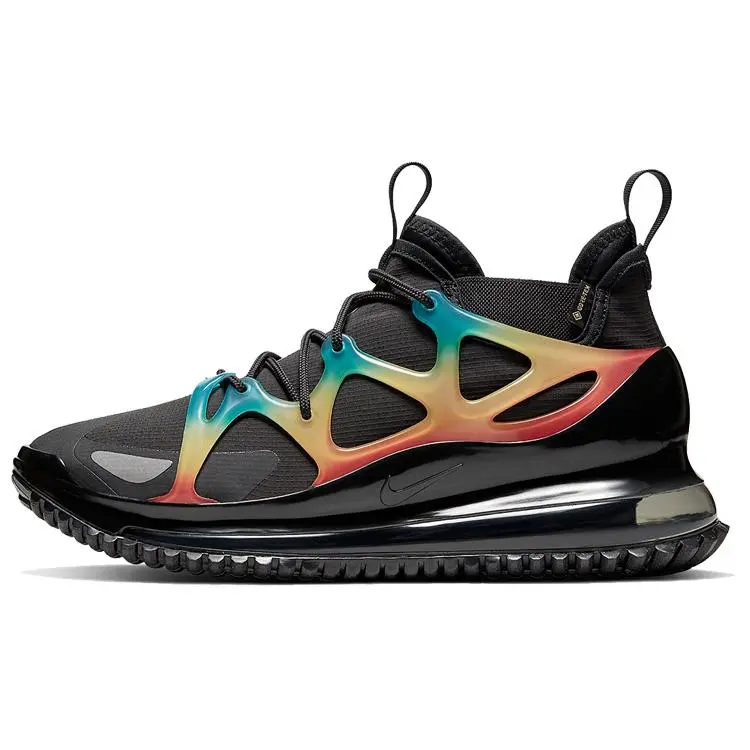 nike Nike Air Max 720 Horizon Retro Mid-Top Air Cushion Marathon Running Shoes for Men and Women in Black Rainbow  skepta  tailwind