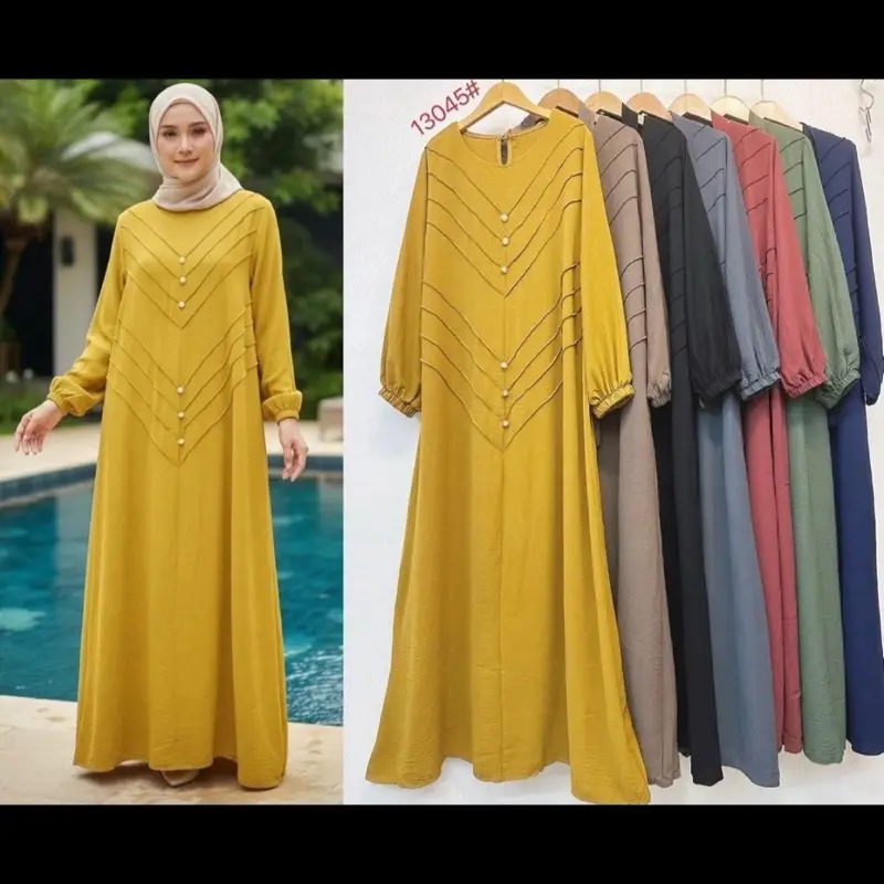 Muslim Abaya, Modest Full-Length Islamic Dress for Women, Breathable Lightweight Fabric