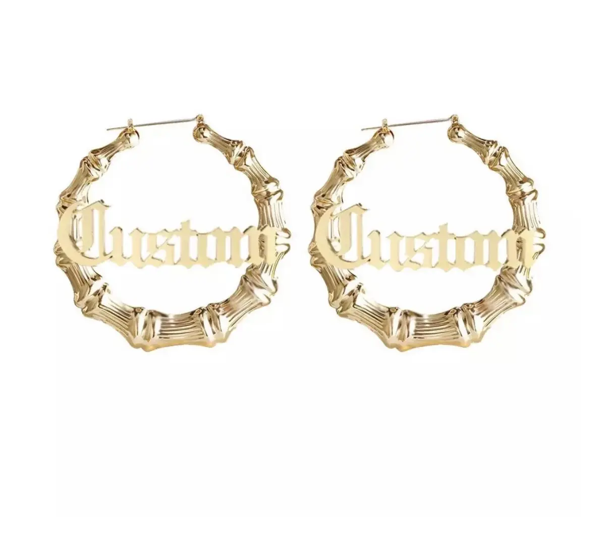 Bamboo Hoop Earrings