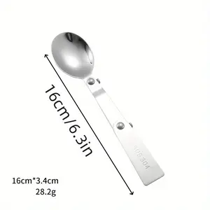 304 Stainless Steel Folding Spoon and Fork Set Camping Tableware Travel Tableware Set Folding Tableware Stainless Steel Spoon Stainless Steel Fork Stainless Steel Camping Tableware Foldable Travel Camping Picnic