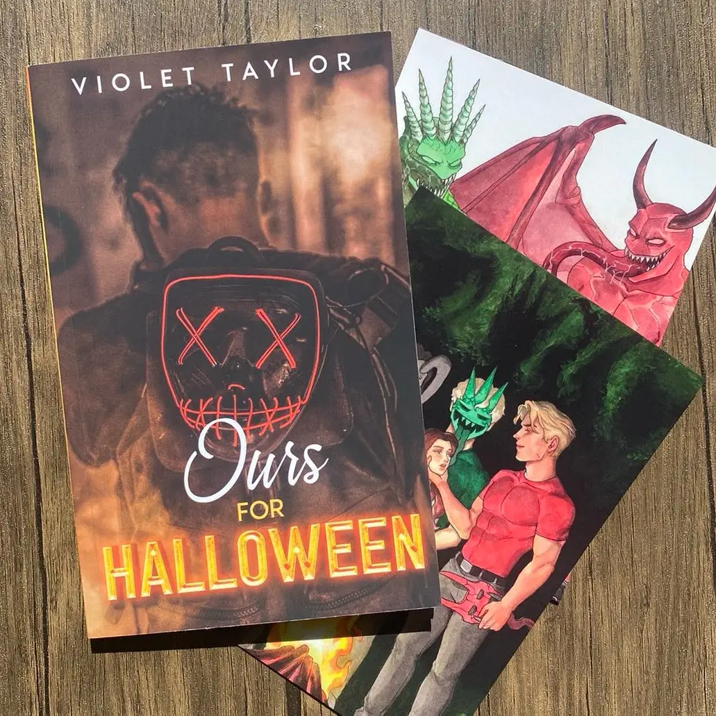 Ours for Halloween by Violet Taylor (Bundle SFW/NSFW prints MMFM Masked Man Monster Romance Novella Signed Paper Back)