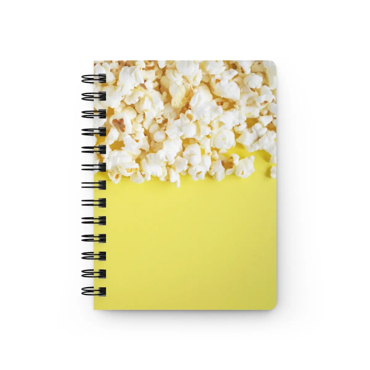 Yellow Popcorn Spiral Bound Journal - 150 Lined Pages - 5x7 Size