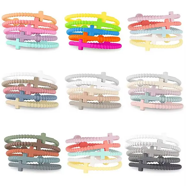 Bless You Cross Bracelet Kids Men Teen Bracelet Jesus Bracelet S size 5pcs/set Bless You Cross Bracelet Kids Men Teen Bracelet Jesus Bracelet S size 5pcs/set