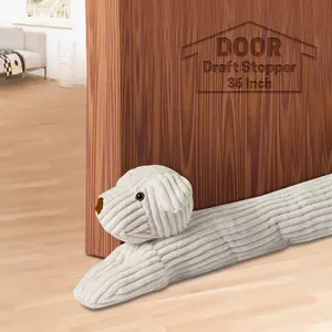 36 Inch Door Stopper, Decorative Door Noise Blocker, Weighted 3.2 Pounds Animal Air Draft Stopper Soundproof Energy Saver for Door & Window