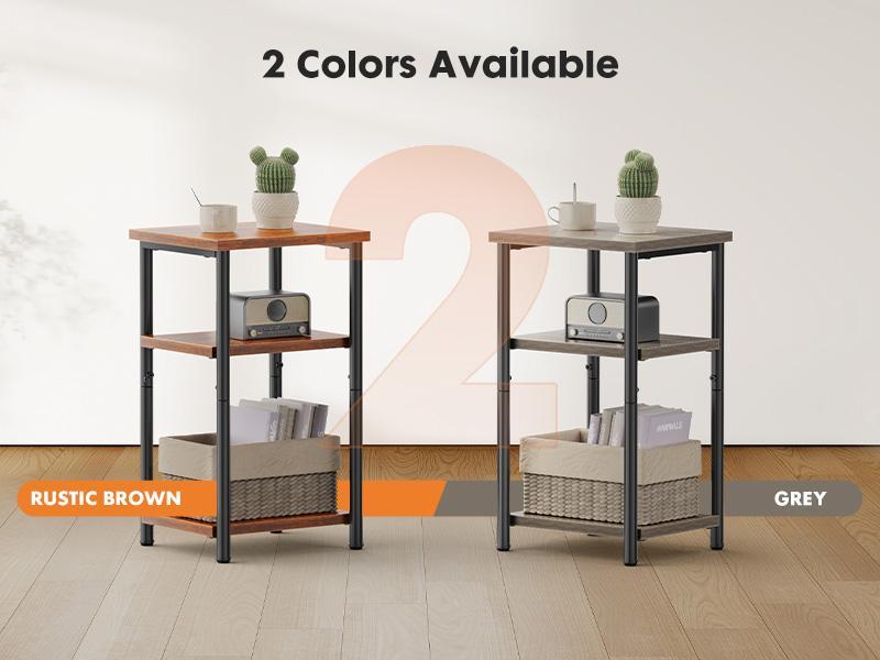 Crafted Comforts 3 Layer Coffee Table with Adjustable Height, Small Bedside Table, Storage Shelf, Suitable for Bedroom, Living Room, Office Space Crafted Comforts 3 Layer Coffee Table with Adjustable Height, Small Bedside Table, Storage Shelf, Suitable for Bedroom, Living Room, Office Space