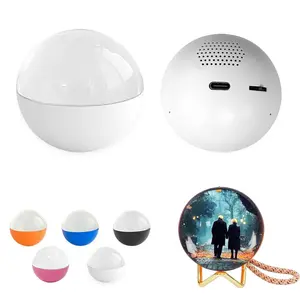 2.7inch crystal ball, video play electronic ball, round 3D ball playing videos and pictures round display for anniversary、birthday gifts, advertising display balls, electronic photo albums