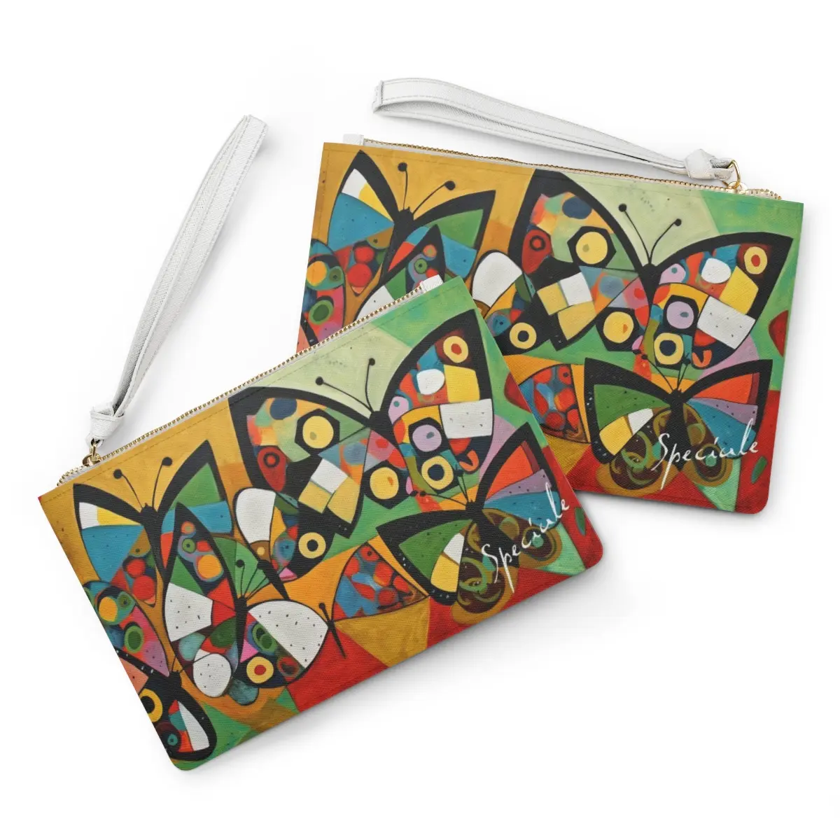The Butterfly Collection - "Chaos and Beauty: Cubist Butterflies" - Clutch Bag