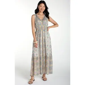 Sleeveless Smocked Waist Maxi Dress (Liverpool)