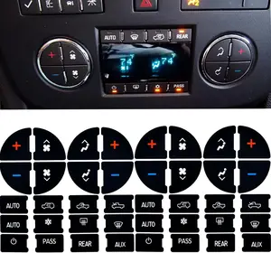 2-Pack AC Dash Button Repair Decals – Replacement Stickers for Worn A/C Control Buttons, Compatible with Select 2007–2014 GM Cars, SUVs, Vans & Trucks