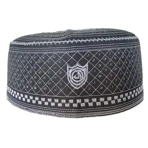 Men’s Islamic Prayer Bonnet/Hat – Breathable, Embroidered Muslim Eid Kufi Cap