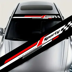 Car Windshield Sticker American Flag Pattern Self Adhesive Vinyl Decal for SUV Auto Glass Bumper Window Windshield Banners