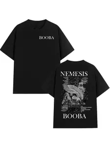 Rap Artist Booba Nero Nemesis Album Graphic T-shirt for Men Women Hip-hop Fashion 2026 Summer Print Pure  T-shirt