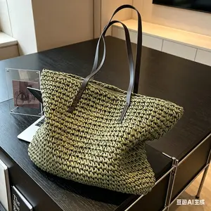 Large-capacity Woven Beach Bag 2026 Spring/Summer New Style Versatile Commuter Straw Tote Bag for Everyday Use & Beach Activities Stylish & Functional Design