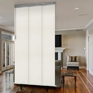 Clay 3-Panel Single Rail Panel Track Extendable 28"-43"W x 91.4"H, Panel width 15.75" - 100% BLACKOUT