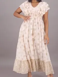 Golden Hour Boho Maxi Dress Soft Pink