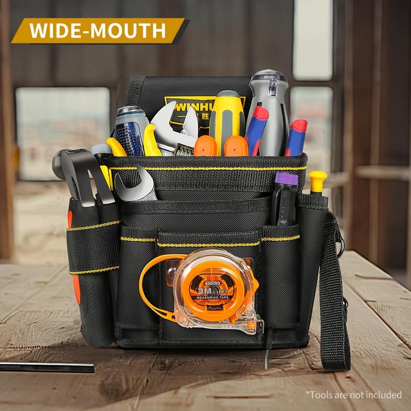 Tool belt set, including small tool bag, electrician and carpenter tool bag with belt clip, men's gardening tool bag, tool belt, tool kit, and tool bag Tool belt set, including small tool bag, electrician and carpenter tool bag with belt clip, men's gardening tool bag, tool belt, tool kit, and tool bag