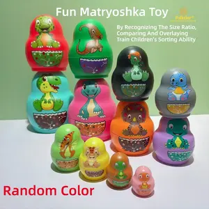 12-Layer Nesting Doll (Dinosaur) Fun Matryoshka Toy, Russian Nesting Dolls, Educational Toys for Kids, Crafts & Collectible Souvenirs, Ideal Gifts for Christmas Halloween Easter Thanksgiving Valentine's Day Ramadan New Year Birthday Party Wedding.