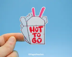 Page's Peaches Hot To Go Waterproof Vinyl Sticker decal
