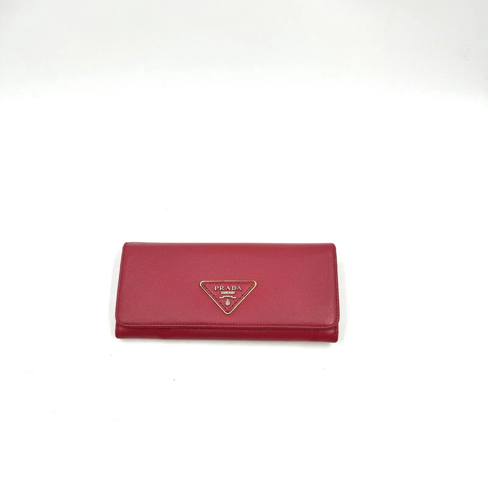 Pre-owned PRADA As Shown Clutches & Wristlets HZ 1290 Saffiano Wallet 26.02.02