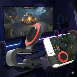 Mini Gamepad Portable Phone Joystick for Mobile Gaming Touchscreen Controller Bluetooth Gamepad Android iOS Devices Travel Entertainment Game Accessories