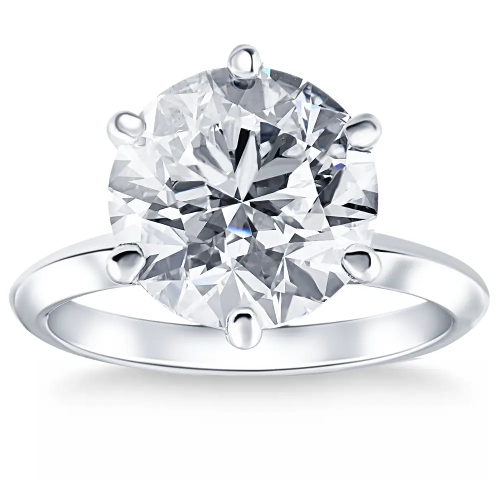 Certified 6 Ct Solitaire Diamond Engagement Ring Platinum Lab Grown Certified 6 Ct Solitaire Diamond Engagement Ring Platinum Lab Grown