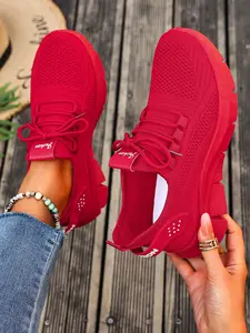 Women's Casual Sporty Shoes, One-Step Slip-On Sneakers, Breathable Walking Sneakers, & Comfortable Mesh Shoes, Lightweight Summer Beach Vacation Campwear