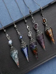 1 Hexagonal Pendulum, Used for Descending Balance, Divination, Crystal Stone Necklace, Perfect Gift Choice!