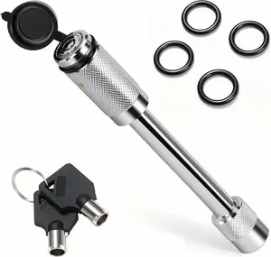 Trailer Hitch Pin Lock with 5/8" Diameter for Class III/IV 2 Inch Receiver - Anti Theft Hitches Accessories – Anti Rattle Tongue Locking for Truck, Boat, RV Trailers (Silver, 3 Inch Length)