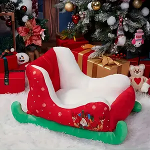 1Pc is so cute! The Christmas sled pet chair is soft and warm, the cats are rushing to lie down, and the holiday photo artifact looks good no matter how you shoot it!