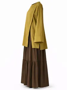 Modest Oversized Cotton Top for Muslim Women | Loose Fit Hijab Friendly Tunic | Everyday abaya