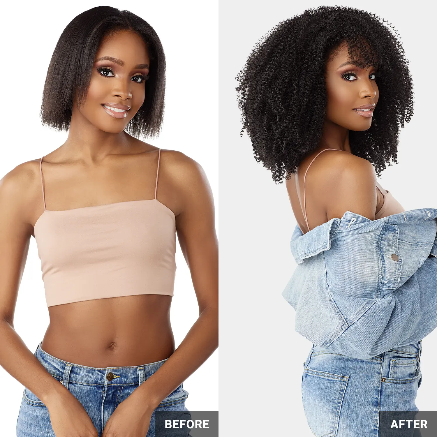 CURLS KINKS&CO Over Achiever Textured Curly Synthetic Clip Hair Extensions, 10-Inch 9-Piece Set for Natural Volume & Length, Synthetic Hair Extensions, Blends With Natural Hair