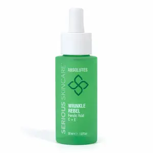 Serious Skincare Absolutes Wrinkle Rebel | Anti-Aging Ferulic Acid, C + E & Bakuchiol Serum | Firms, Tightens & Reduces Wrinkles | 1 Fl. Oz Comfort