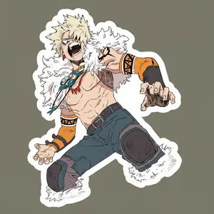 Bakugo Katsuki Anime Character Vinyl Sticker – Best Gift for Fans