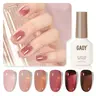 GAOY Rose Garden Jelly UV Gel Nail Polish of 6 Transparent Nude Red Pink Brown Colors Sheer Gel Polish Kit for Christmas Gift Idea Salon Gel Manicure and Nail Art DIY at Home
