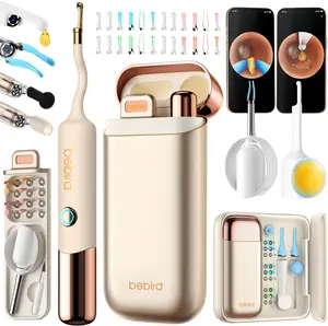 Bebird Earsight Ultra 2K Ear Wax Removal Tool Camera,Pain-Free Ear Cleaner with HD Otoscope,Visual Ear Pick Tweezers, Safe Silicone Tips,Ear Cleaning Kit for Family, FSA HSA Eligible (Champagne Gold)