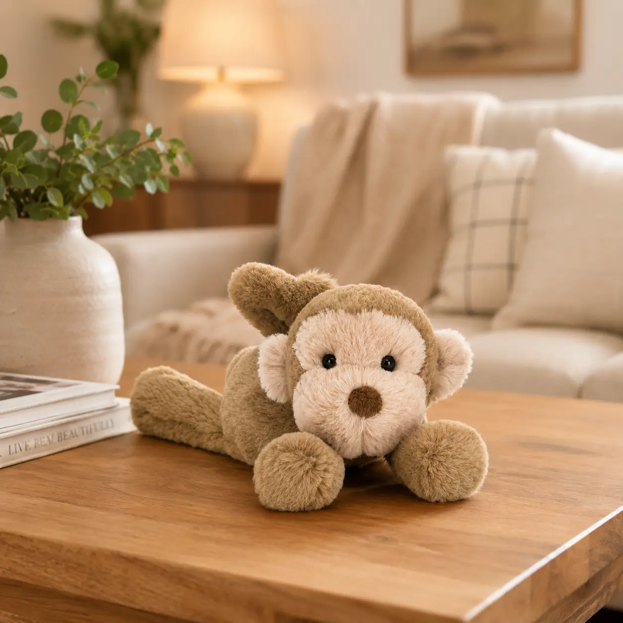 Original Jellycat Bashful Monkey Plush – Adorable Soft Monkey Teddy for Kids, Babies & Collectors
