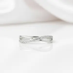 Brilliant Diamond Option Stackable Infinity Wedding Band